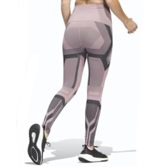 ADIDAS | Formotion Compression Sculpt Two-Tone Tights Magic Mauve Carbon | Small - Picture 2 of 10